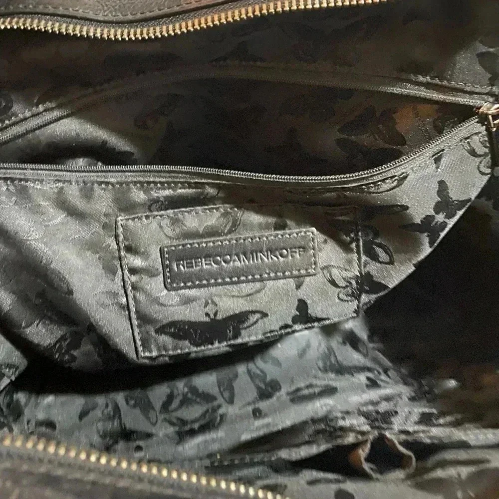 Rebecca Minkoff black leather satchel handbag